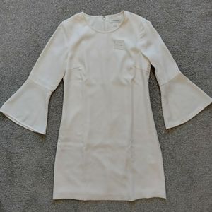 NWT 4 Club Monaco Larchye Sheath Crepe Dress Pale Blush